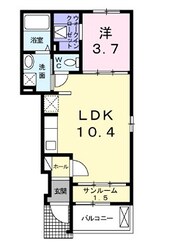 カサブランカA棟の物件間取画像